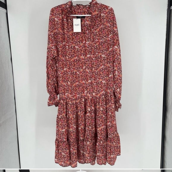 OPT NWT ANTHROPOLOGIE ONE PRETTY TIME POPPY FLORAL DRESS - Picture 3 of 8